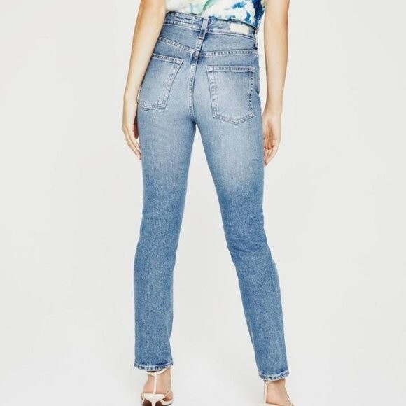 AG Adriano Goldschmied Alexxis Slim High Rise Straight Leg Jeans size 24 New - Picture 4 of 11